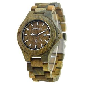 BEWELL Man Wood Watch