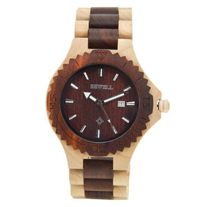 BEWELL Man Wood Watch