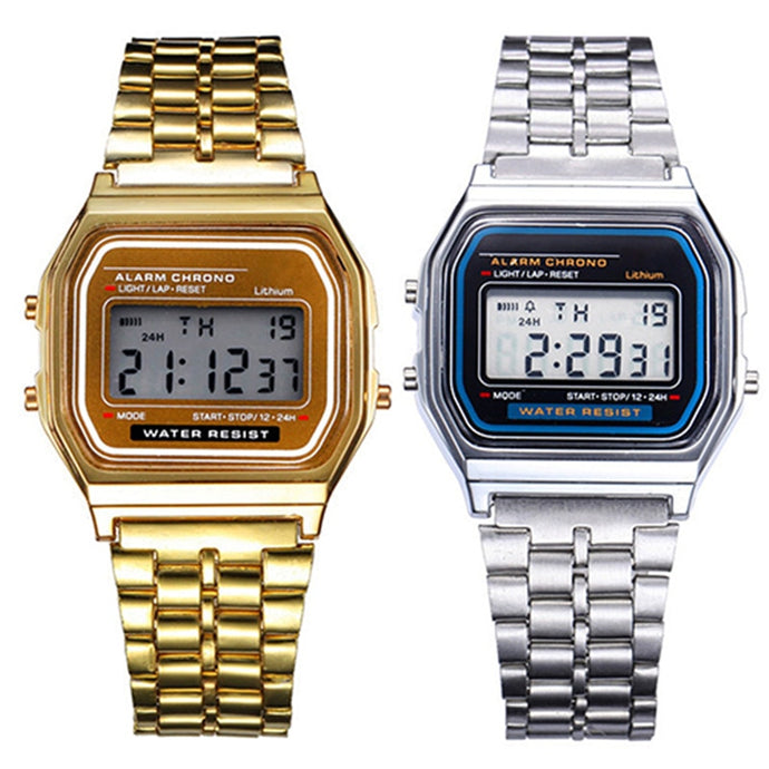 Stainless Steel LED Wristwatch