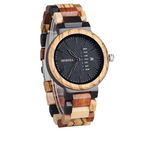 Zabra Wood Male 's Watch